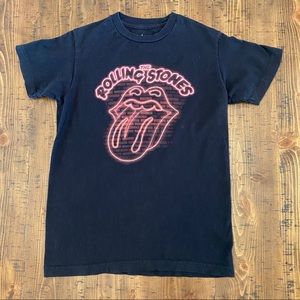 Rolling Stones t-shirt concert graphic retro black sz S